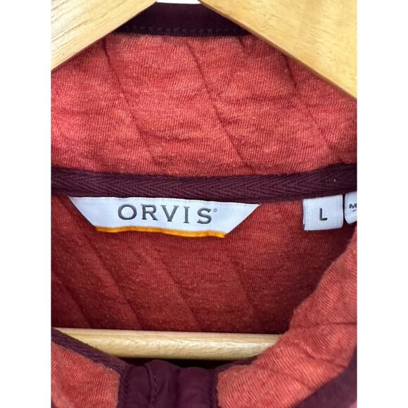 Orvis Outdoor Paprika Quilted Snap Sweatshirt Women's Size Large - Picture 6 of 6